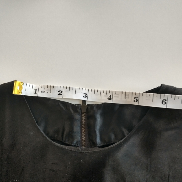 Vintage black satin silk party top XS or S - Picture 4 of 8